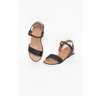 Raven Black Contrast Wedge