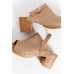 Luella Nude Wooden Heel